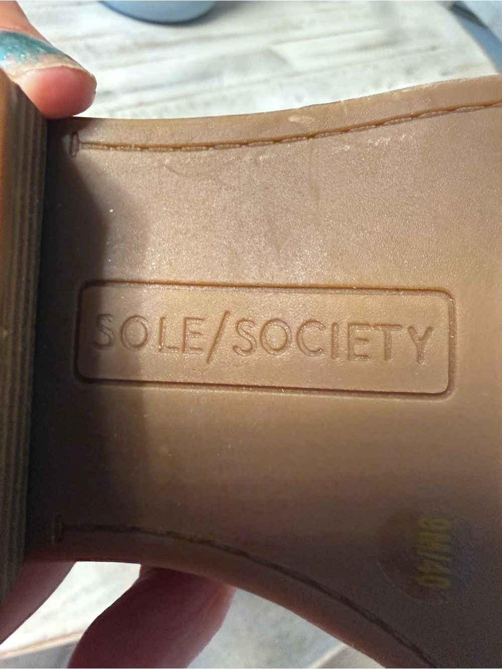 Sole Society Blush-Tan D'Orsay Open-Toe Flats - Picture 6 of 16